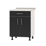 Кухонный модуль 1 ящик Оптима Низ Н75-600 Белый/Антрацит (без столешницы) 600х461х820 мм (DTM-073200)