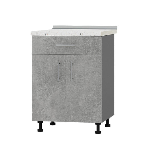 Кухонный модуль 1 ящик Оптима Низ Н75-600 Антрацит/Бетон (без столешницы) 600х461х820 мм (DTM-073194)