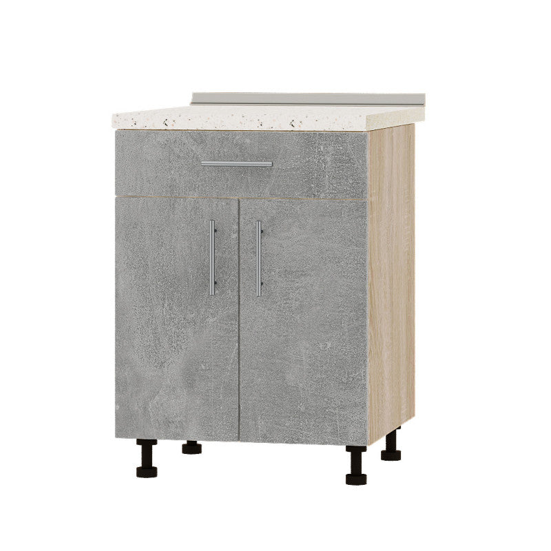 Кухонный модуль 1 ящик Оптима Низ Н75-600 Дуб Сонома/Бетон (без столешницы) 600х461х820 мм (DTM-073215)