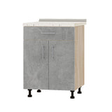 Кухонный модуль 1 ящик Оптима Низ Н75-600 Дуб Сонома/Бетон (без столешницы) 600х461х820 мм (DTM-073215)