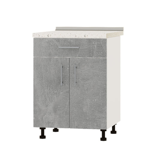 Кухонный модуль 1 ящик Оптима Низ Н75-600 Белый/Бетон (без столешницы) 600х461х820 мм (DTM-073201)