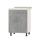 Кухонный модуль 1 ящик Оптима Низ Н75-600 Белый/Бетон (без столешницы) 600х461х820 мм (DTM-073201)