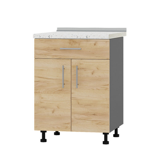 Кухонный модуль 1 ящик Оптима Низ Н75-600 Антрацит/Дуб Крафт Золотой (без столешницы) 600х461х820 мм (DTM-073196)