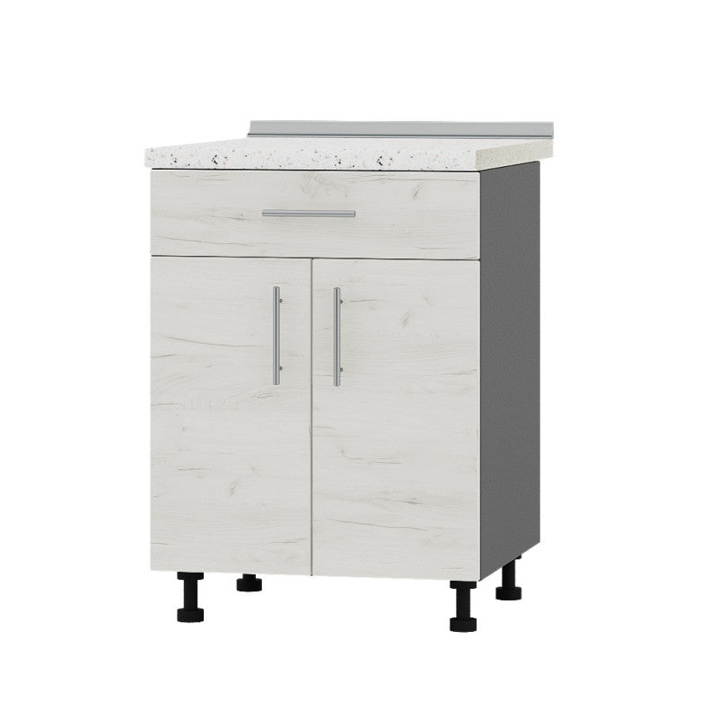 Кухонный модуль 1 ящик Оптима Низ Н75-600 Антрацит/Дуб Крафт Белый (без столешницы) 600х461х820 мм (DTM-073195)