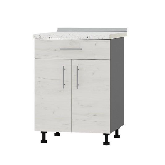 Кухонный модуль 1 ящик Оптима Низ Н75-600 Антрацит/Дуб Крафт Белый (без столешницы) 600х461х820 мм (DTM-073195)