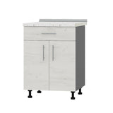 Кухонный модуль 1 ящик Оптима Низ Н75-600 Антрацит/Дуб Крафт Белый (без столешницы) 600х461х820 мм (DTM-073195)