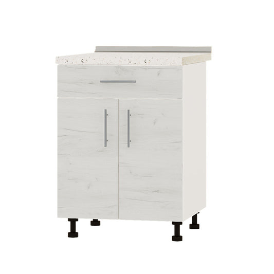 Кухонный модуль 1 ящик Оптима Низ Н75-600 Белый/Дуб Крафт Белый (без столешницы) 600х461х820 мм (DTM-073202)