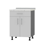 Кухонный модуль 1 ящик Оптима Низ Н75-600 Антрацит/Нимфея Альба (Белый) (без столешницы) 600х461х820 мм (DTM-073199)