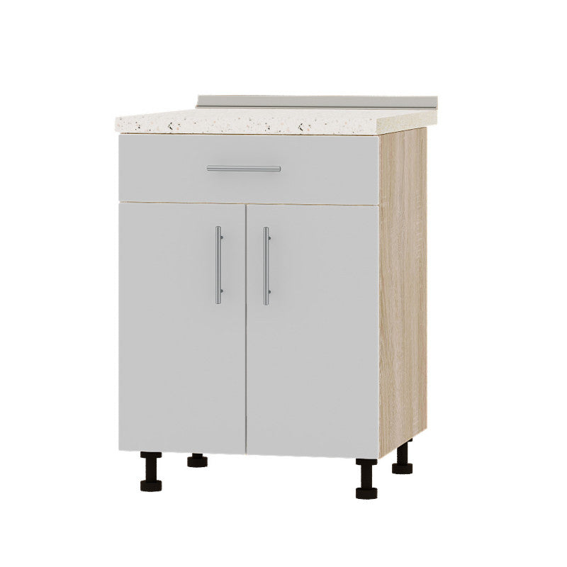 Кухонный модуль 1 ящик Оптима Низ Н75-600 Дуб Сонома/Нимфея Альба (Белый) (без столешницы) 600х461х820 мм (DTM-073220)