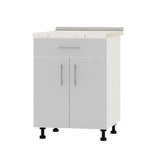 Кухонный модуль 1 ящик Оптима Низ Н75-600 Белый/Нимфея Альба (Белый) (без столешницы) 600х461х820 мм (DTM-073206)