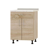 Кухонный модуль 1 ящик Оптима Низ Н75-600 Дуб Сонома/Дуб Сонома (без столешницы) 600х461х820 мм (DTM-073218)