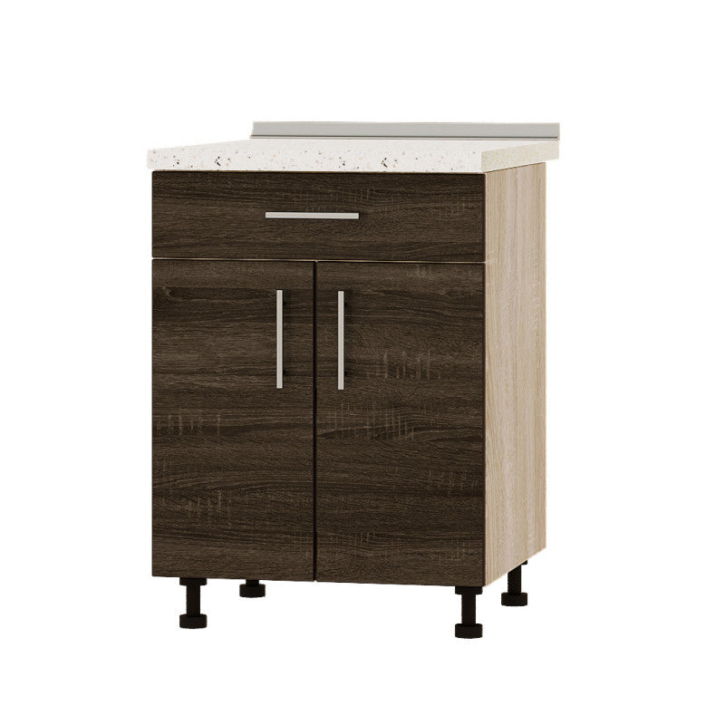 Кухонный модуль 1 ящик Оптима Низ Н75-600 Дуб Сонома/Дуб Сонома Трюфель (без столешницы) 600х461х820 мм (DTM-073219)