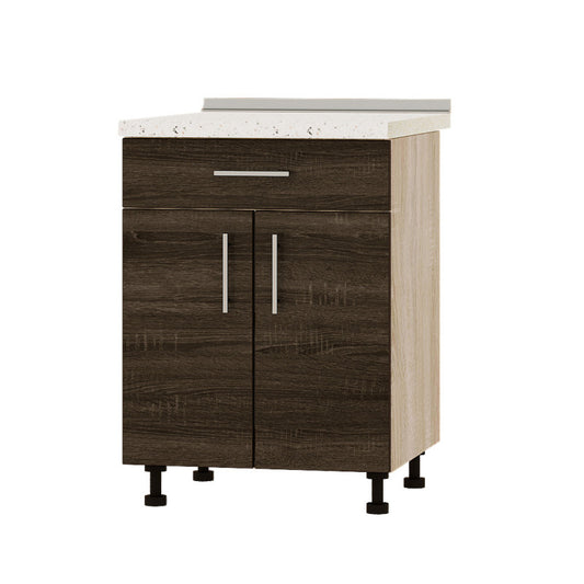 Кухонный модуль 1 ящик Оптима Низ Н75-600 Дуб Сонома/Дуб Сонома Трюфель (без столешницы) 600х461х820 мм (DTM-073219)