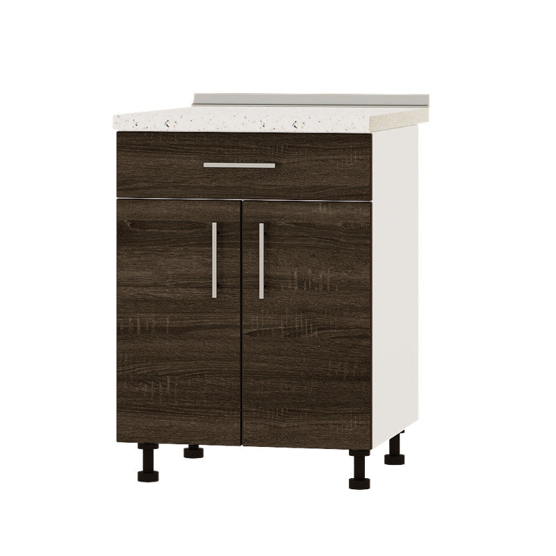 Кухонный модуль 1 ящик Оптима Низ Н75-600 Белый/Дуб Сонома Трюфель (без столешницы) 600х461х820 мм (DTM-073205)