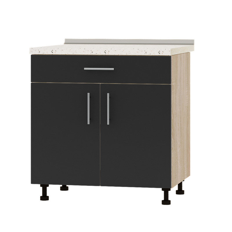 Кухонный модуль 1 ящик Оптима Низ Н75-800 Дуб Сонома/Антрацит (без столешницы) 800х461х820 мм (DTM-073242)