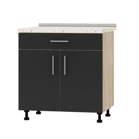 Кухонный модуль 1 ящик Оптима Низ Н75-800 Дуб Сонома/Антрацит (без столешницы) 800х461х820 мм (DTM-073242)