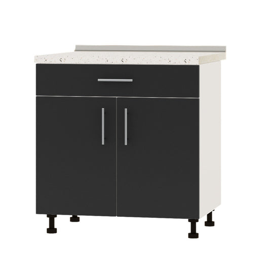 Кухонный модуль 1 ящик Оптима Низ Н75-800 Белый/Антрацит (без столешницы) 800х461х820 мм (DTM-073228)