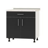 Кухонный модуль 1 ящик Оптима Низ Н75-800 Белый/Антрацит (без столешницы) 800х461х820 мм (DTM-073228)