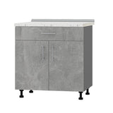 Кухонный модуль 1 ящик Оптима Низ Н75-800 Антрацит/Бетон (без столешницы) 800х461х820 мм (DTM-073222)