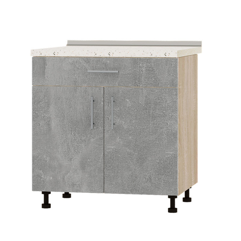 Кухонный модуль 1 ящик Оптима Низ Н75-800 Дуб Сонома/Бетон (без столешницы) 800х461х820 мм (DTM-073165)