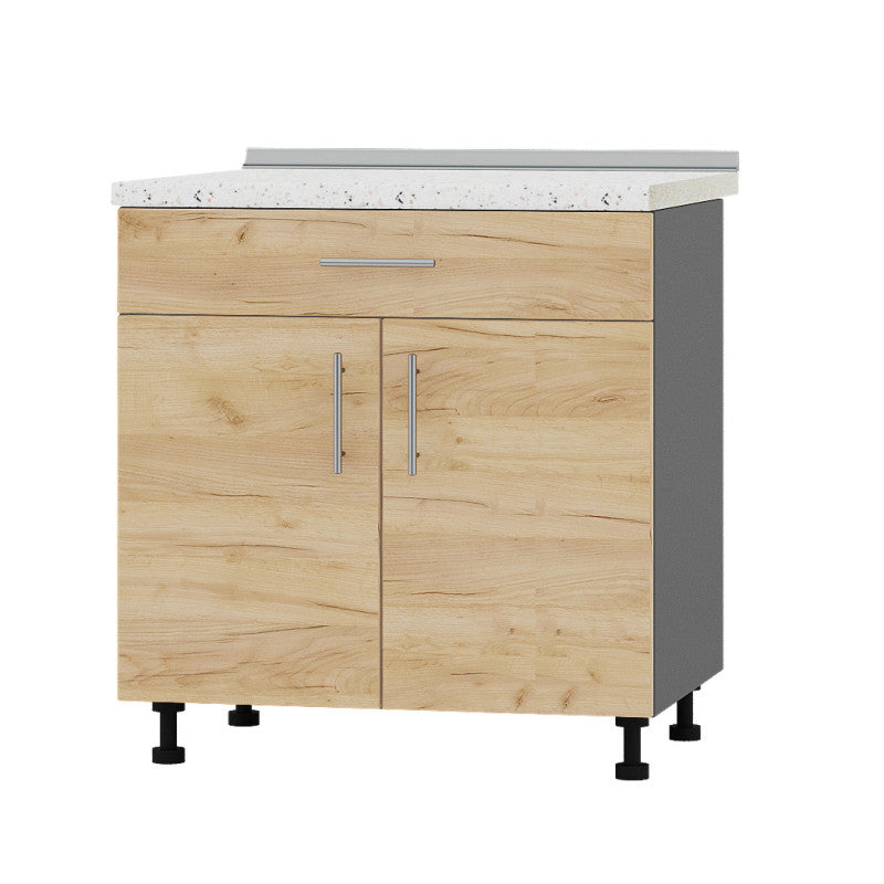 Кухонный модуль 1 ящик Оптима Низ Н75-800 Антрацит/Дуб Крафт Золотой (без столешницы) 800х461х820 мм (DTM-073224)