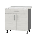 Кухонный модуль 1 ящик Оптима Низ Н75-800 Антрацит/Дуб Крафт Белый (без столешницы) 800х461х820 мм (DTM-073223)