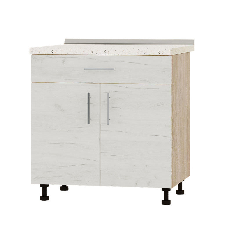 Кухонный модуль 1 ящик Оптима Низ Н75-800 Дуб Сонома/Дуб Крафт Белый (без столешницы) 800х461х820 мм (DTM-073166)