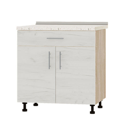 Кухонный модуль 1 ящик Оптима Низ Н75-800 Дуб Сонома/Дуб Крафт Белый (без столешницы) 800х461х820 мм (DTM-073166)