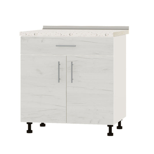 Кухонный модуль 1 ящик Оптима Низ Н75-800 Белый/Дуб Крафт Белый (без столешницы) 800х461х820 мм (DTM-073230)