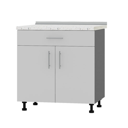 Кухонный модуль 1 ящик Оптима Низ Н75-800 Антрацит/Нимфея Альба (Белый) (без столешницы) 800х461х820 мм (DTM-073227)