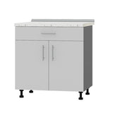 Кухонный модуль 1 ящик Оптима Низ Н75-800 Антрацит/Нимфея Альба (Белый) (без столешницы) 800х461х820 мм (DTM-073227)