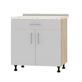 Кухонный модуль 1 ящик Оптима Низ Н75-800 Дуб Сонома/Нимфея Альба (Белый) (без столешницы) 800х461х820 мм (DTM-073170)