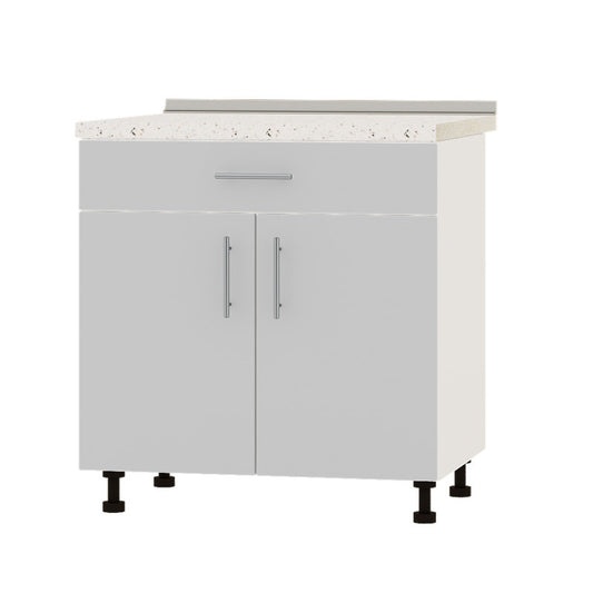 Кухонный модуль 1 ящик Оптима Низ Н75-800 Белый/Нимфея Альба (Белый) (без столешницы) 800х461х820 мм (DTM-073234)