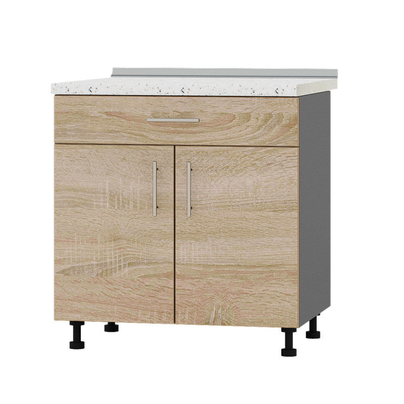 Кухонный модуль 1 ящик Оптима Низ Н75-800 Антрацит/Дуб Сонома (без столешницы) 800х461х820 мм (DTM-073225)