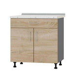 Кухонный модуль 1 ящик Оптима Низ Н75-800 Антрацит/Дуб Сонома (без столешницы) 800х461х820 мм (DTM-073225)