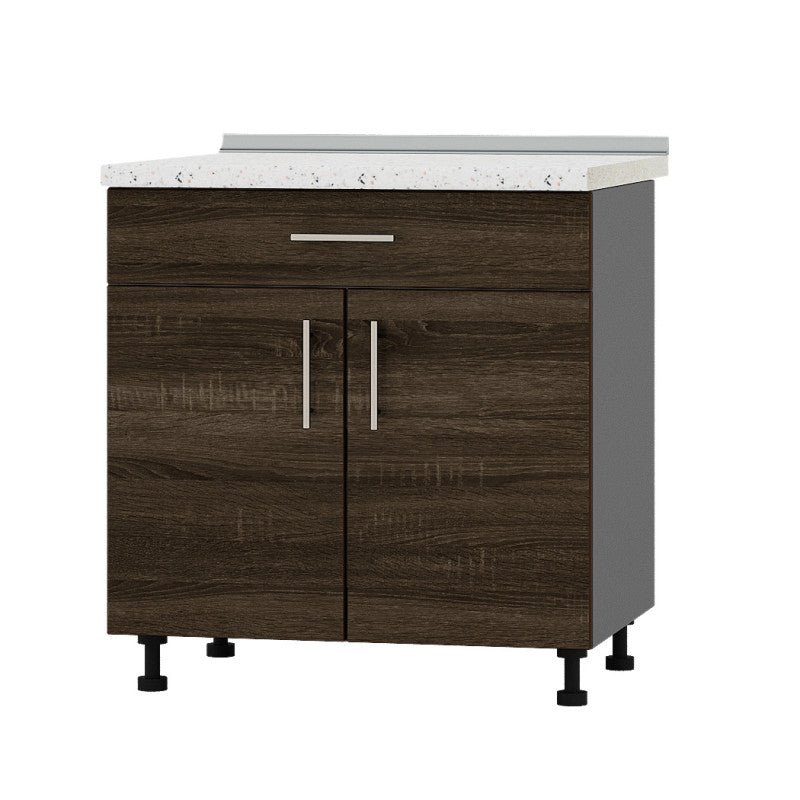 Кухонный модуль 1 ящик Оптима Низ Н75-800 Антрацит/Дуб Сонома Трюфель (без столешницы) 800х461х820 мм (DTM-073226)