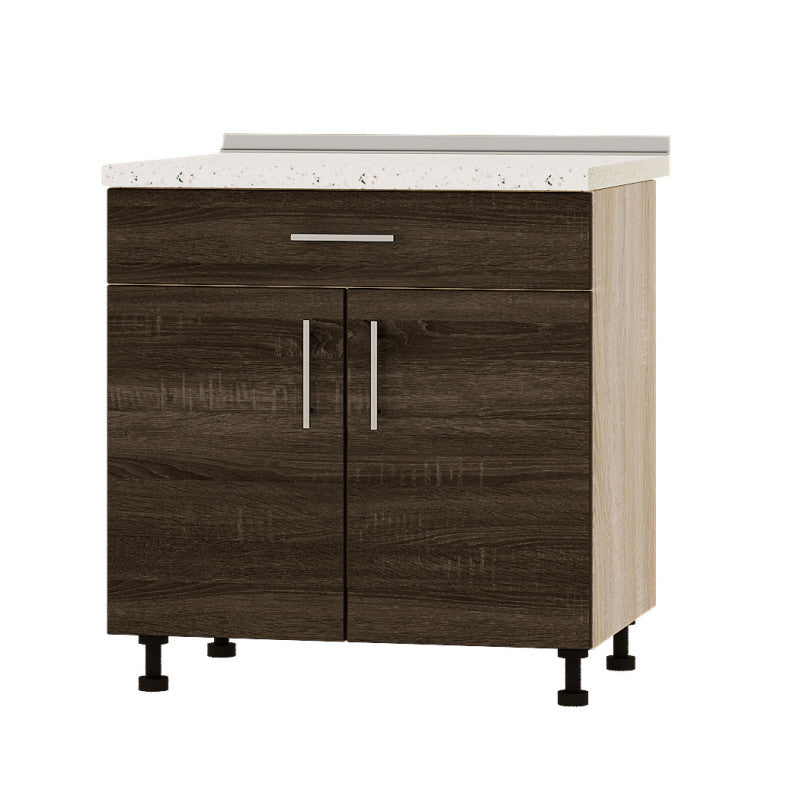 Кухонный модуль 1 ящик Оптима Низ Н75-800 Дуб Сонома/Дуб Сонома Трюфель (без столешницы) 800х461х820 мм (DTM-073169)