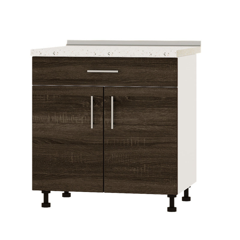 Кухонный модуль 1 ящик Оптима Низ Н75-800 Белый/Дуб Сонома Трюфель (без столешницы) 800х461х820 мм (DTM-073233)