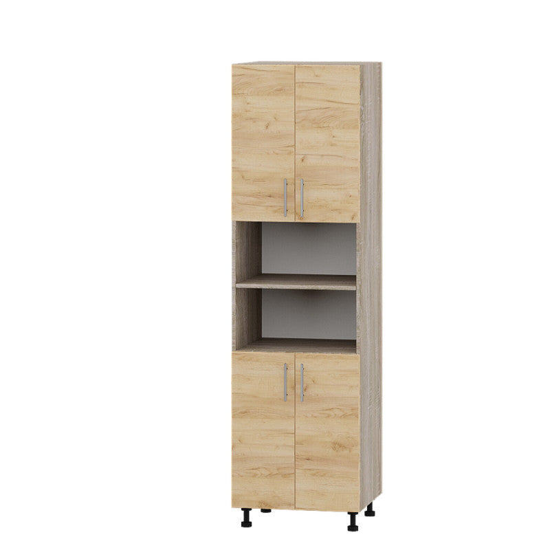 Кухонный модуль Оптима Пенал Н77-600 Дуб Сонома, Дуб Крафт Золотой (без столешницы) 600х566х2145 мм (DTM-071567)