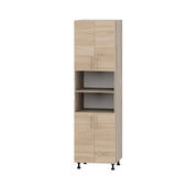 Кухонный модуль Оптима Пенал Н77-600 Дуб Сонома, Дуб Сонома (без столешницы) 600х566х2145 мм (DTM-071568)