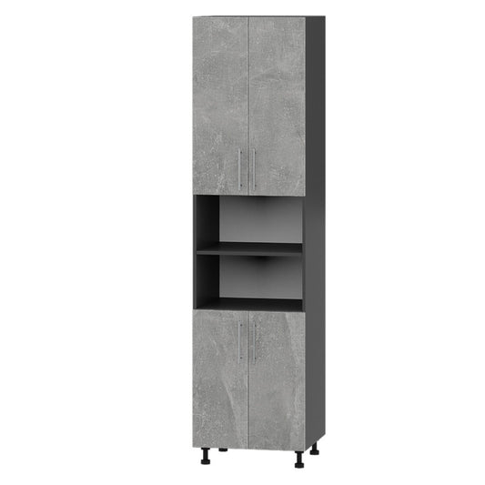 Кухонный модуль Оптима Пенал Н78-600 Антрацит, Бетон (без столешницы) 600х566х2345 мм (DTM-071572)