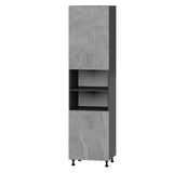 Кухонный модуль Оптима Пенал Н78-600 Антрацит, Бетон (без столешницы) 600х566х2345 мм (DTM-071572)