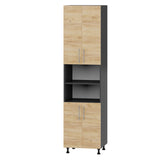 Кухонный модуль Оптима Пенал Н78-600 Антрацит, Дуб Крафт Золотой (без столешницы) 600х566х2345 мм (DTM-071574)