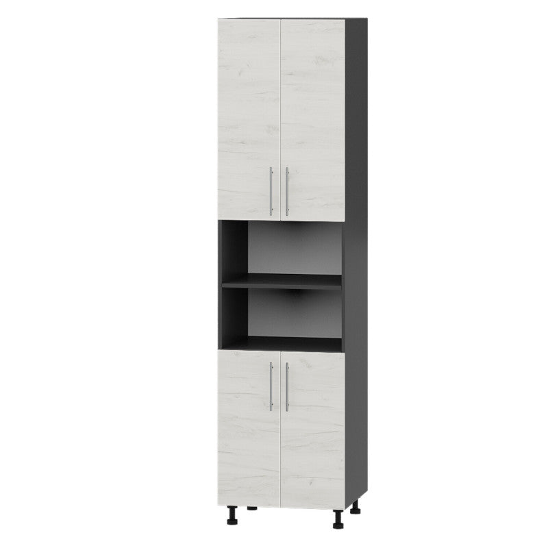 Кухонный модуль Оптима Пенал Н78-600 Антрацит, Дуб Крафт Белый (без столешницы) 600х566х2345 мм (DTM-071573)