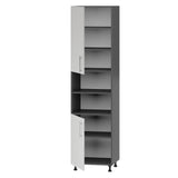 Кухонный модуль Оптима Пенал Н78-600 Дуб Сонома, Нимфея Альба (Белый) (без столешницы) 600х566х2345 мм (DTM-071459)