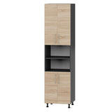 Кухонный модуль Оптима Пенал Н78-600 Антрацит, Дуб Сонома (без столешницы) 600х566х2345 мм (DTM-071575)