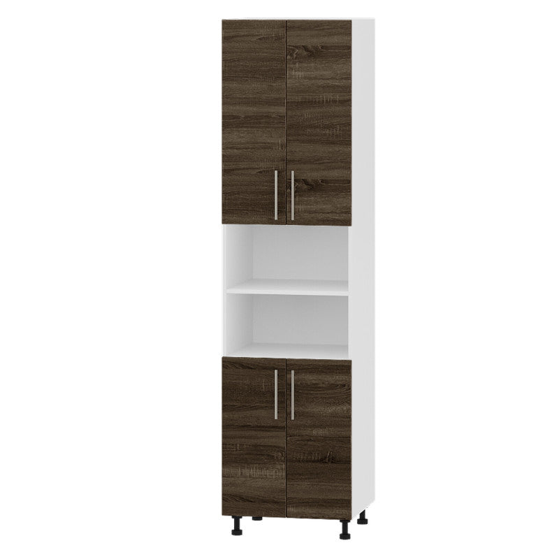 Кухонный модуль Оптима Пенал Н78-600 Белый, Дуб Сонома Трюфель (без столешницы) 600х566х2345 мм (DTM-071451)