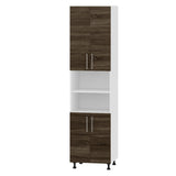 Кухонный модуль Оптима Пенал Н78-600 Белый, Дуб Сонома Трюфель (без столешницы) 600х566х2345 мм (DTM-071451)