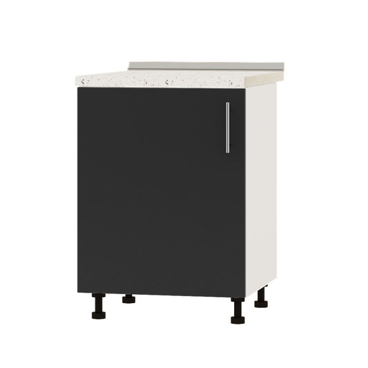 Кухонный модуль под мойку Оптима Низ Н79-600 Белый/Антрацит (без столешницы) 600х461х820 мм (DTM-073178)
