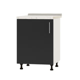 Кухонный модуль под мойку Оптима Низ Н79-600 Белый/Антрацит (без столешницы) 600х461х820 мм (DTM-073178)